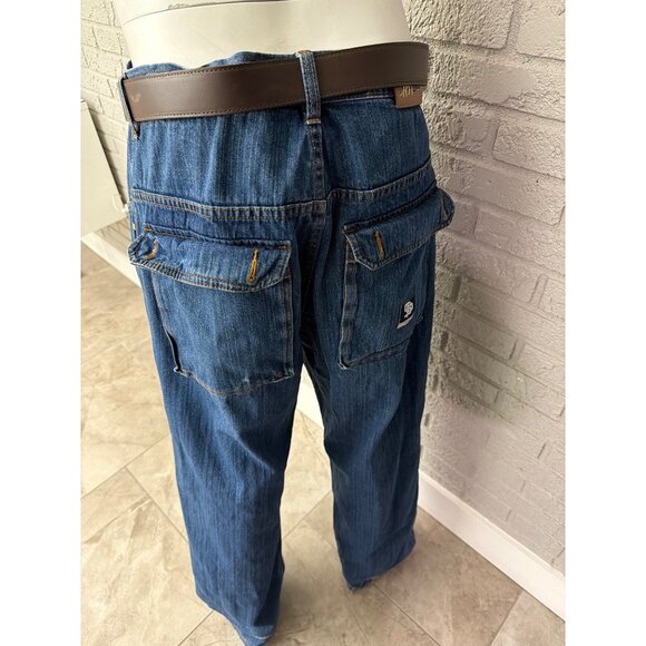 State Property Men Baggy Wide Leg Streetwear Blue Jeans Size 38 - Picture 2 of 11